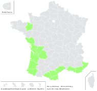 Yucca gloriosa L. - carte de répartition