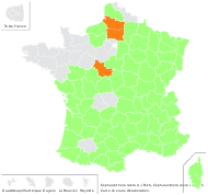 Cephalanthera rubra (L.) Rich. - carte de répartition