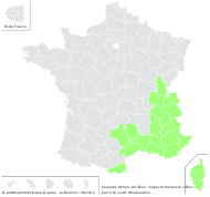 Epipactis distans Arv.-Touv. - carte de répartition