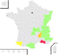 Cicerbita alpina (L.) Wallr. - carte de répartition