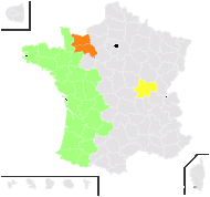 Agrostis setacea var. flava Durieu ex Des Moul. & Durieu - carte de répartition