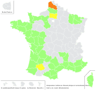 Tozzettia nodosa Bubani - carte de répartition