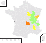 Festuca burgundiana Auquier & Kerguélen - carte de répartition