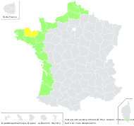 Festuca rubra subsp. litoralis (G.Mey.) Auquier - carte de répartition