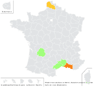 Phalaris aquatica sensu Aiton - carte de répartition