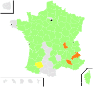 Potamogeton longifolius Poir. - carte de répartition