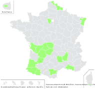 Sequoia sempervirens (D.Don) Endl. - carte de répartition