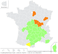 Asplenium foreziense Le Grand ex Magnier - carte de répartition