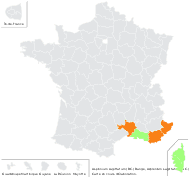 Asplenium sagittatum (DC.) Bange - carte de répartition