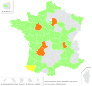 Azolla filiculoides Lam. - carte de répartition