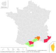 Isoetes setacea Lam. - carte de répartition