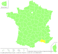 Polypodium interjectum Shivas - carte de répartition