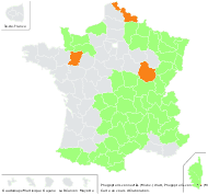 Thelypteris phegopteris (L.) Sloss. - carte de répartition
