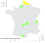 Epilobium ×subhirsutum Gennari - carte de répartition