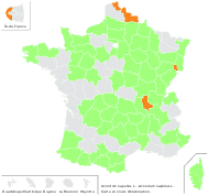 Aconitum napellus L. - carte de répartition