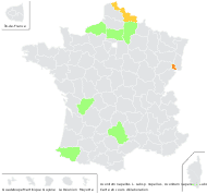 Aconitum napellus L. subsp. napellus - carte de répartition