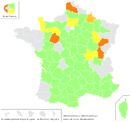 Adonis annua L. - carte de répartition