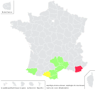 Aquilegia viscosa Gouan - carte de répartition