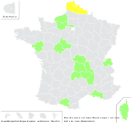 Brassica rapa L. var. rapa - carte de répartition