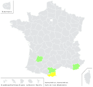 Canna indica L. - carte de répartition