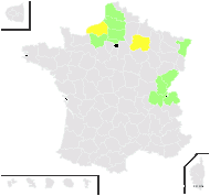 Cirsium ×jeanjeanii Arènes - carte de répartition