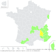 Hieracium racemosum Waldst. & Kit. ex Willd. - carte de répartition