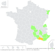 Cotoneaster intermedius (Lecoq & Lamotte) H.J.Coste - carte de répartition