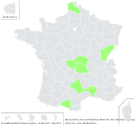 Dactylorhiza ×braunii (Halácsy) Borsos & Soó - carte de répartition