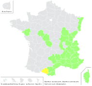 Dianthus saxicola Jord. - carte de répartition