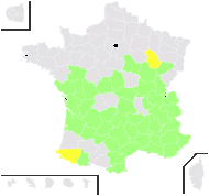 Inula montana L. - carte de répartition