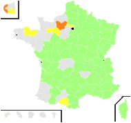 Inula salicina L. - carte de répartition