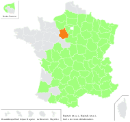 Digitalis lutea L. - carte de répartition