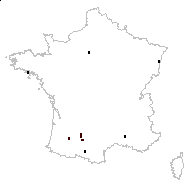 Mentha aquatica L. var. aquatica - carte des observations