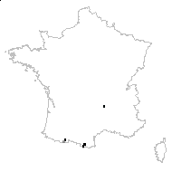 Iberis spathulata proles aniensis Foucaud & Rouy - carte des observations