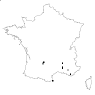 Seseli gouanii Mutel - carte des observations