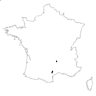 Potentilla fagineicola Lamotte - carte des observations