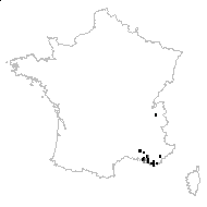 Crucianella monspeliensis Hill - carte des observations