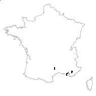 Carduus mollis Gouan - carte des observations